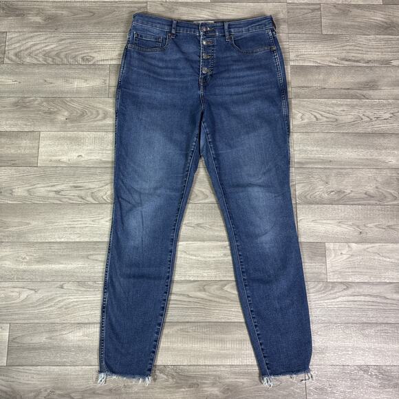 Everlane Button Fly High Rise The Vintage Skinny Jeans Medium Wash sz 30 - Picture 2 of 7